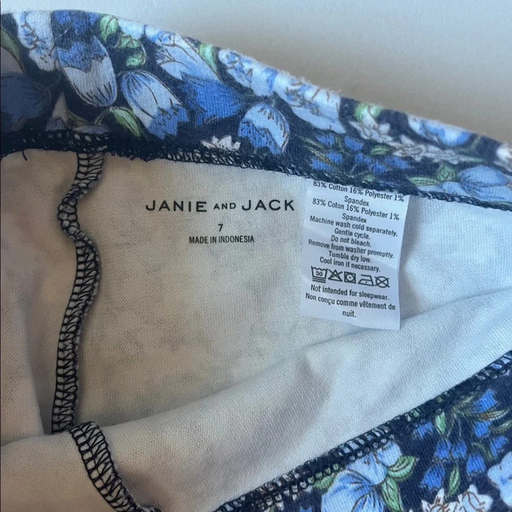 Janie and Jack Blue Floral Print Girls' Leggings 🧡
